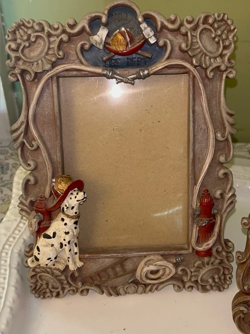 Vintage Vanmark Firefighter picture frames 